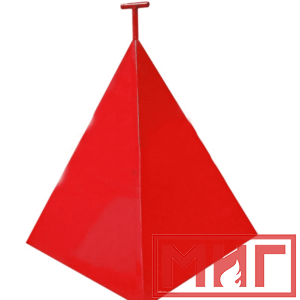Фото 14 - Пожарная пирамида для пожарного гидранта 950x950x1150 (Трехгранная).